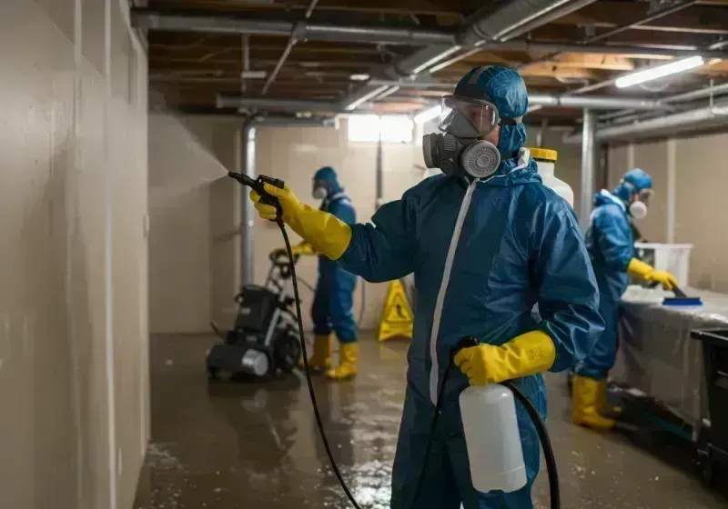 Basement Sanitization and Antimicrobial Treatment process in Worth, IL