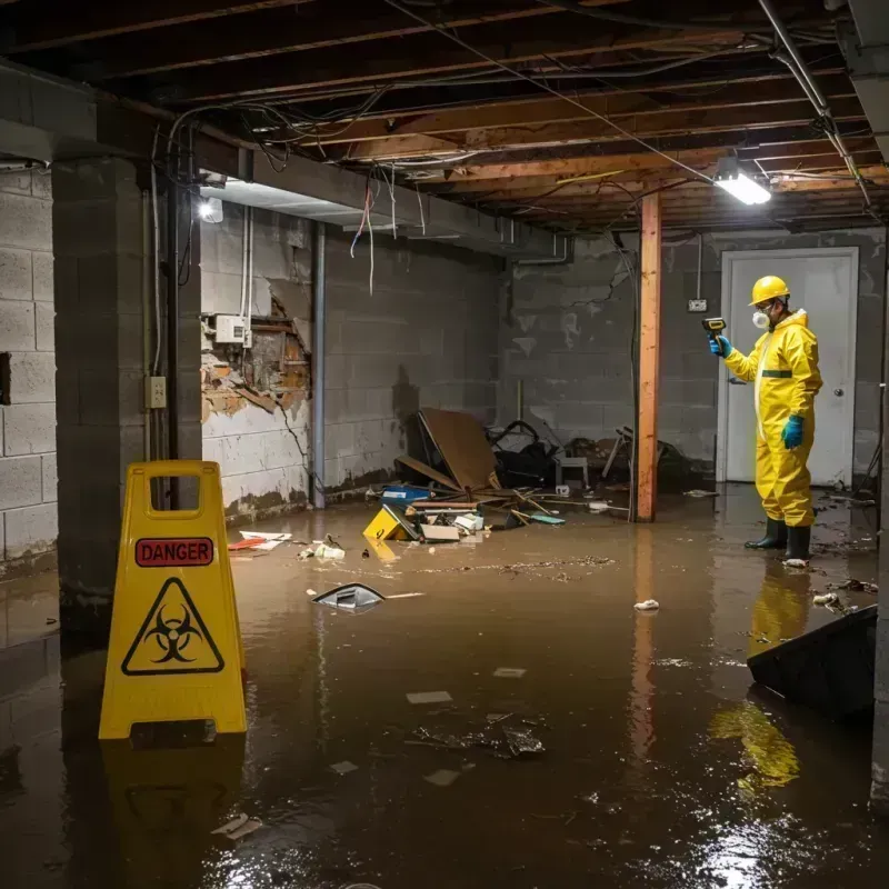 Flooded Basement Electrical Hazard in Worth, IL Property